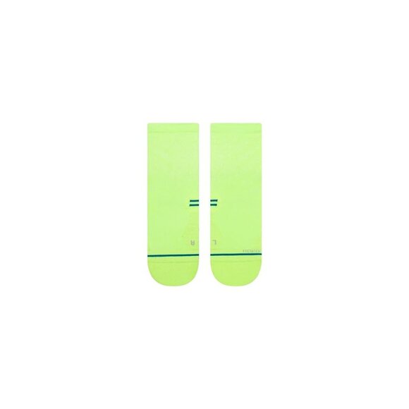 Stance Run Light Quarter Crew Cut Volt Socks Small Men's 3-5.5 Women's 5 -7.5 - Picture 2 of 6